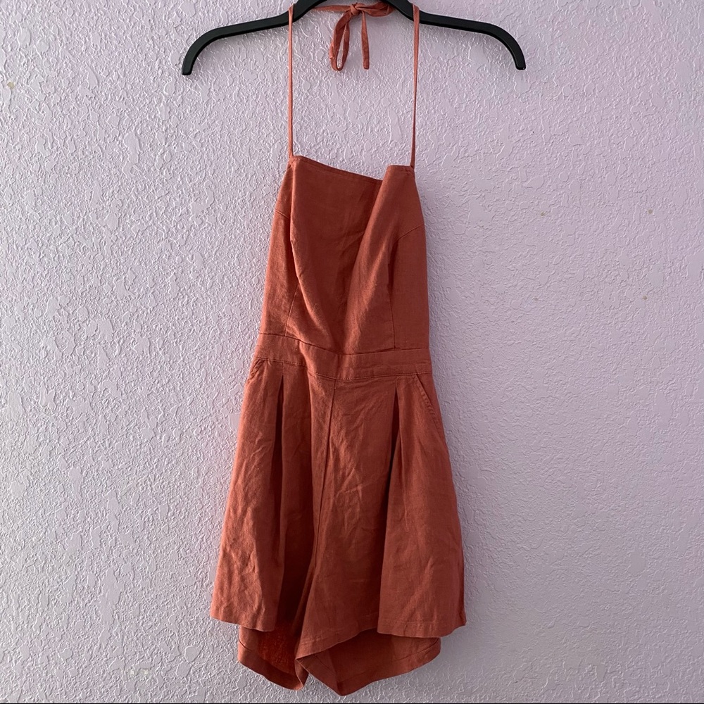 Glassons Linen Blend Tie Back Playsuit